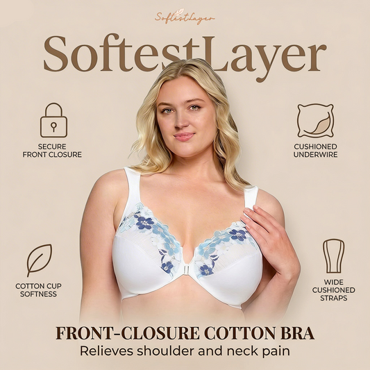 SoftestLayer™ - Cotton Front-Closure Bra