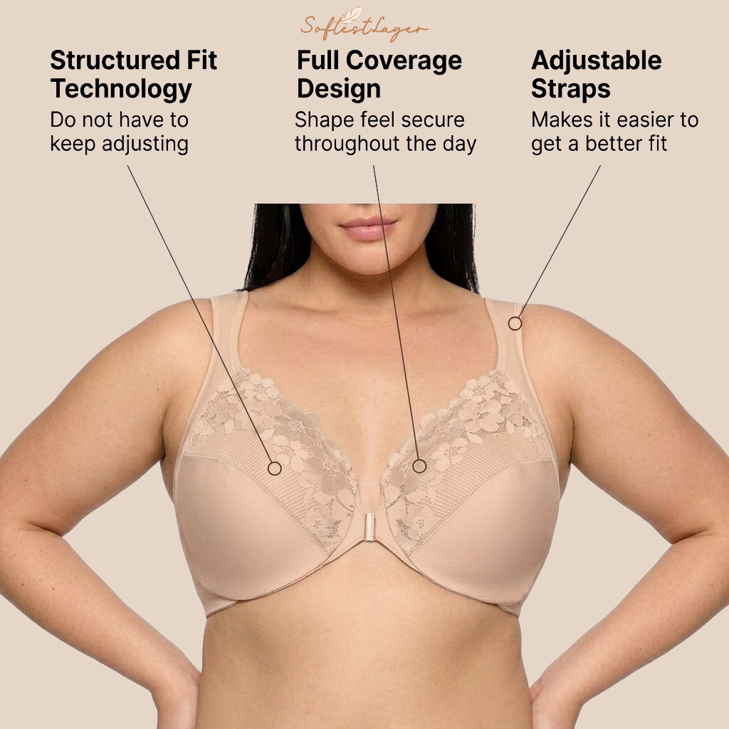SoftestLayer™ - Cotton Front-Closure Bra