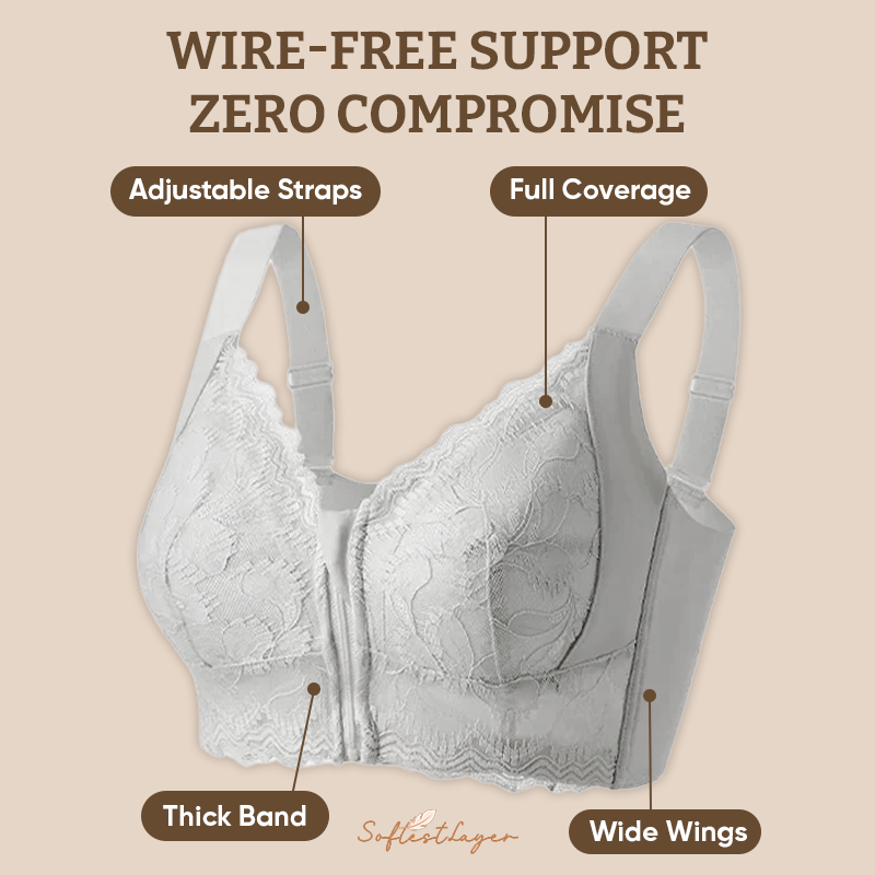 SoftestLayer™ - Ultra Soft Front Zip Wireless Lifting Bra